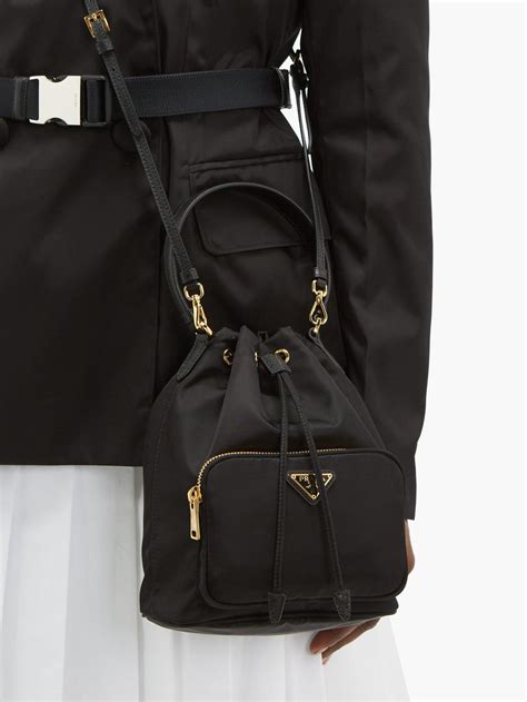 prada nylon leather bag.